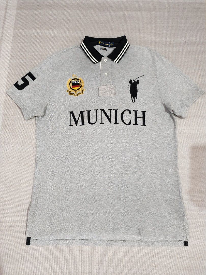 POLO SPORT MUNICH (Category: Tshirts & Polo Shirts ) located in Baliuag. Submitted by vk_thrift01 (Listing ID 1469912523, Image 2). Description: POLO SPORT MUNICH DIMENSION: 21.5X29.5 FRONT 31 BACK CONDITION: GOOD CONDITION COLOR RATE: 9.5/10 ISSUE: SIGN OF USAGE ON COLLAR AND 1 SMALL PINHOLE TABI NG PONY (BOTH BARELY VISIBLE WHEN WORN) PRICE: 650 OR MAKE AN OFFER NOTE: ‼️‼️‼️ 📌ALL ITEMS ARE THRIFTED NOT BRANDNEW SO KINDLY MANAGE YOUR EXPECTATIO