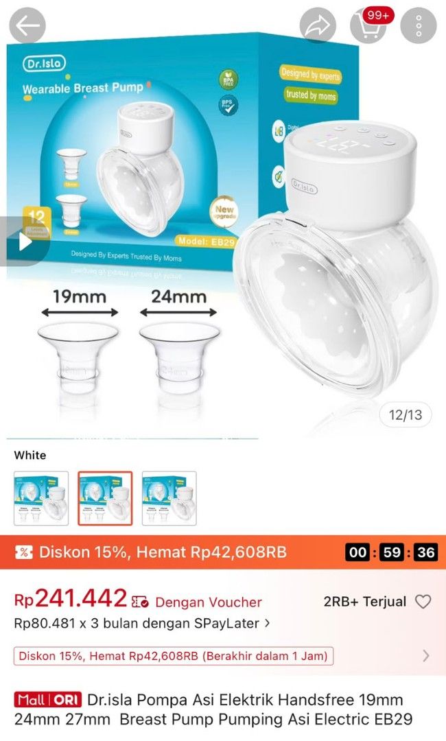 Pompa Asi Hands free Dr Isla, Bayi & Anak, Lainnya di Carousell