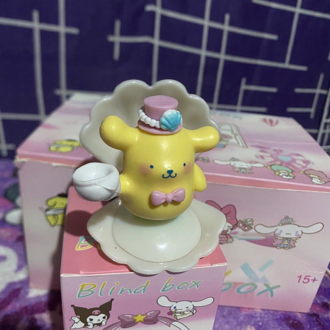 Pompompurin Mini Figurine (Category: Character Goods) located in Bulacan. Submitted by cute.finds.ph (Listing ID 1469774134, Image 2). Description: —UNOFFICIAL FIGURINE —might have minimal dirt/ uneven paint/ dent box —brand new.