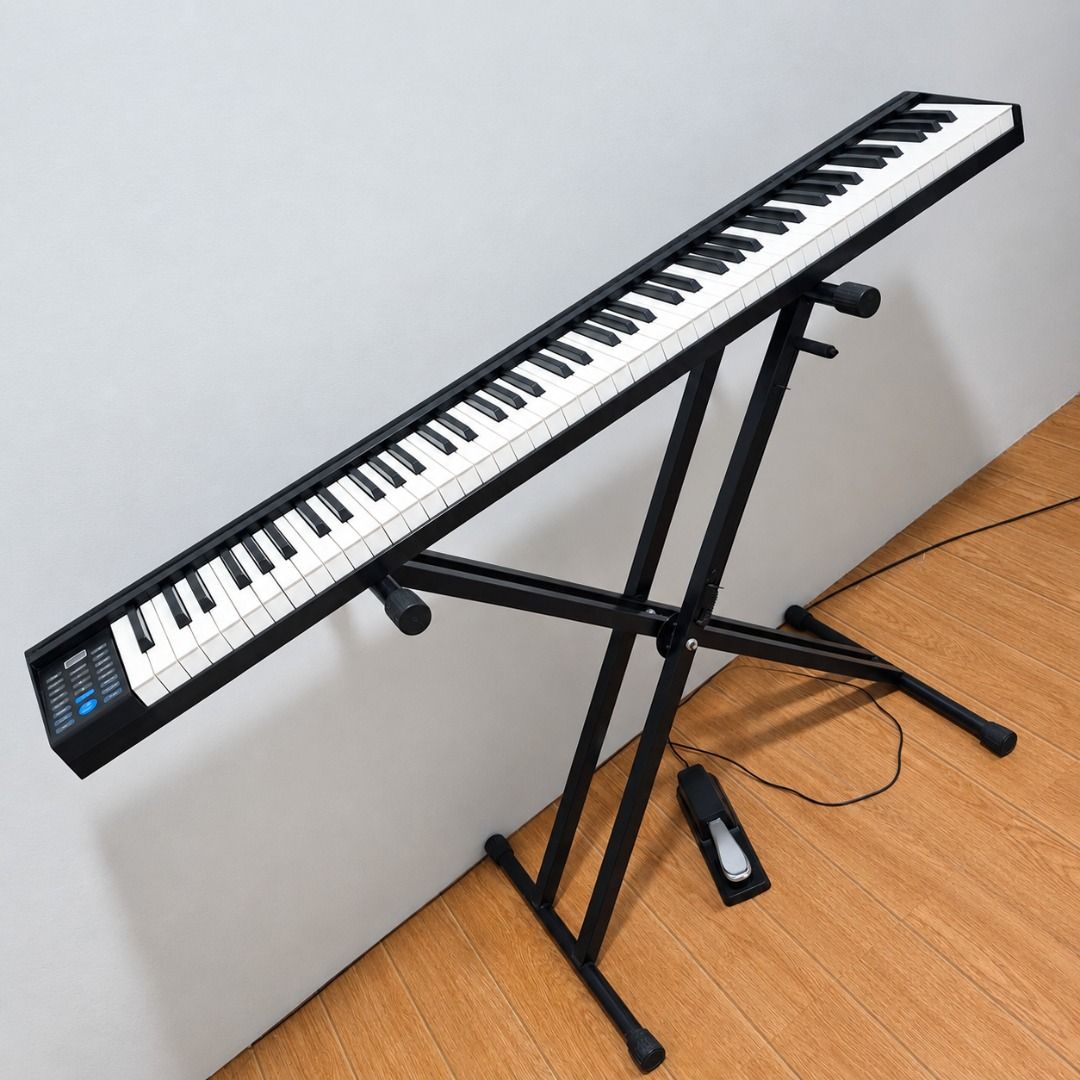 Portable Digital Piano - 88 keys (Category: Musical Instruments) located in Antipolo. Submitted by neveroldph (Listing ID 1469906245, Image 1). Description: functional and ready to use! ✅ Fully working, no issues ✅ Includes piano stand and pedal ✅ Video available upon request for testing ✅ Stand just needs a little cleaning 📏 Dimensions: 128 cm (L) × 17 cm (W) × 5 cm (H) 💰 Original Price: ₱8,000 🛒 Current Online Price: Around ₱9,200 📌 Reason 