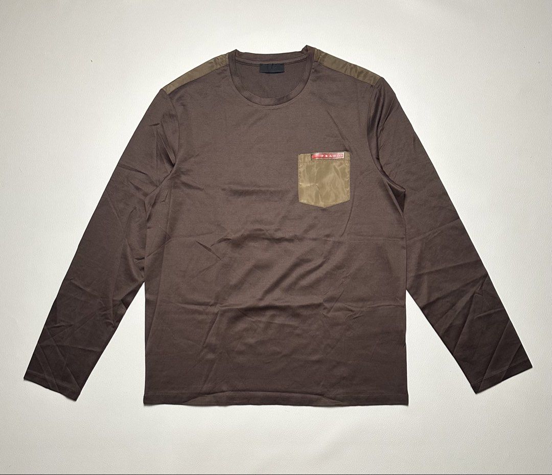 PRADA Ls (Category: Tshirts & Polo Shirts ) located in General Santos City (Dadiangas). Submitted by uragon.apparel (Listing ID 1469898903, Image 1). Description: EXCELLENT CONDITION XXL on Tag Medium Frame 21.5/28.5.