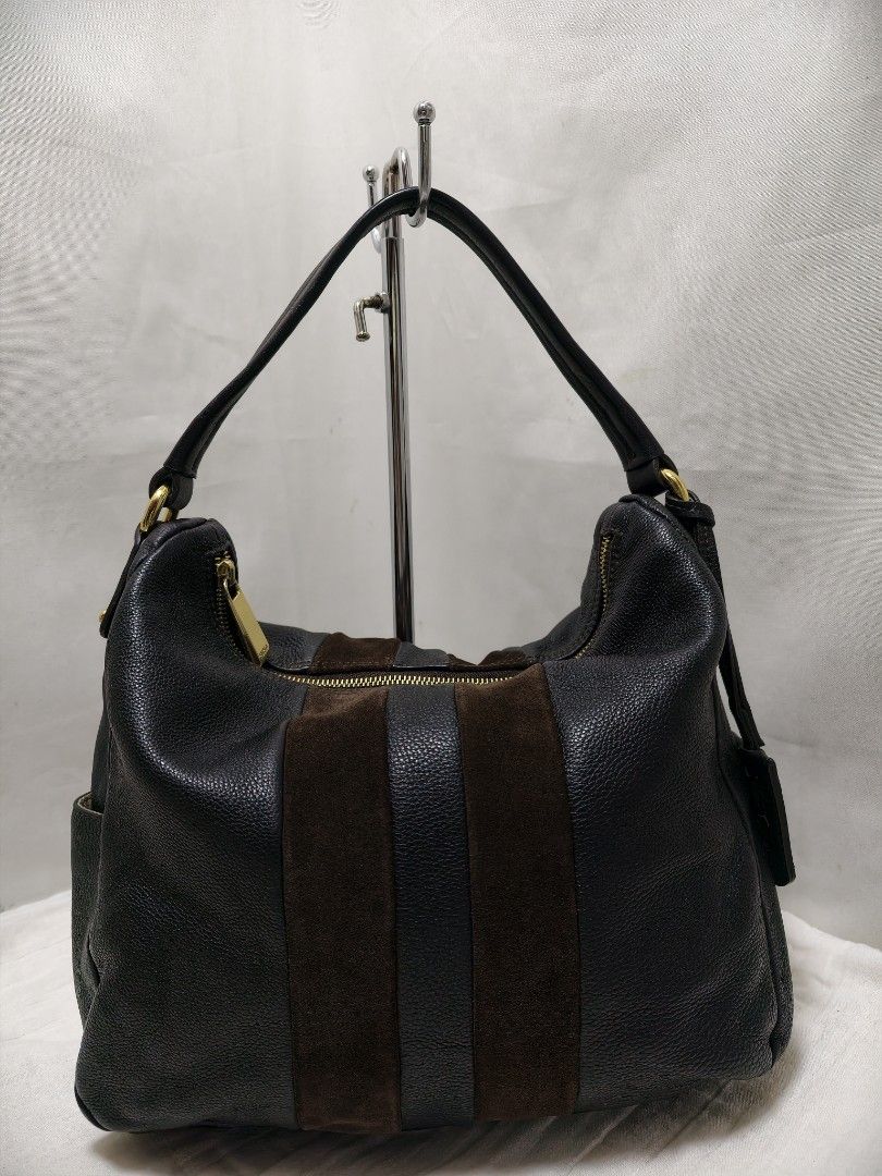 Preloved Furla hobo shoulder bag (Category: Luxury Bags & Wallets) located in Quezon City. Submitted by calmbird.3f2102 (Listing ID 1469892981, Image 1). Description: Preloved furla hobonshoulder bag , Genuine leather & suede stripe combi..
