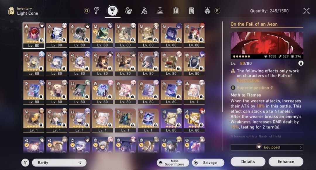 Premium Honkai Star Rail Account (6 E2+) (Category: Others) located in Rizal. Submitted by leanchester24 (Listing ID 1469897740, Image 3). Description: pm for more details.