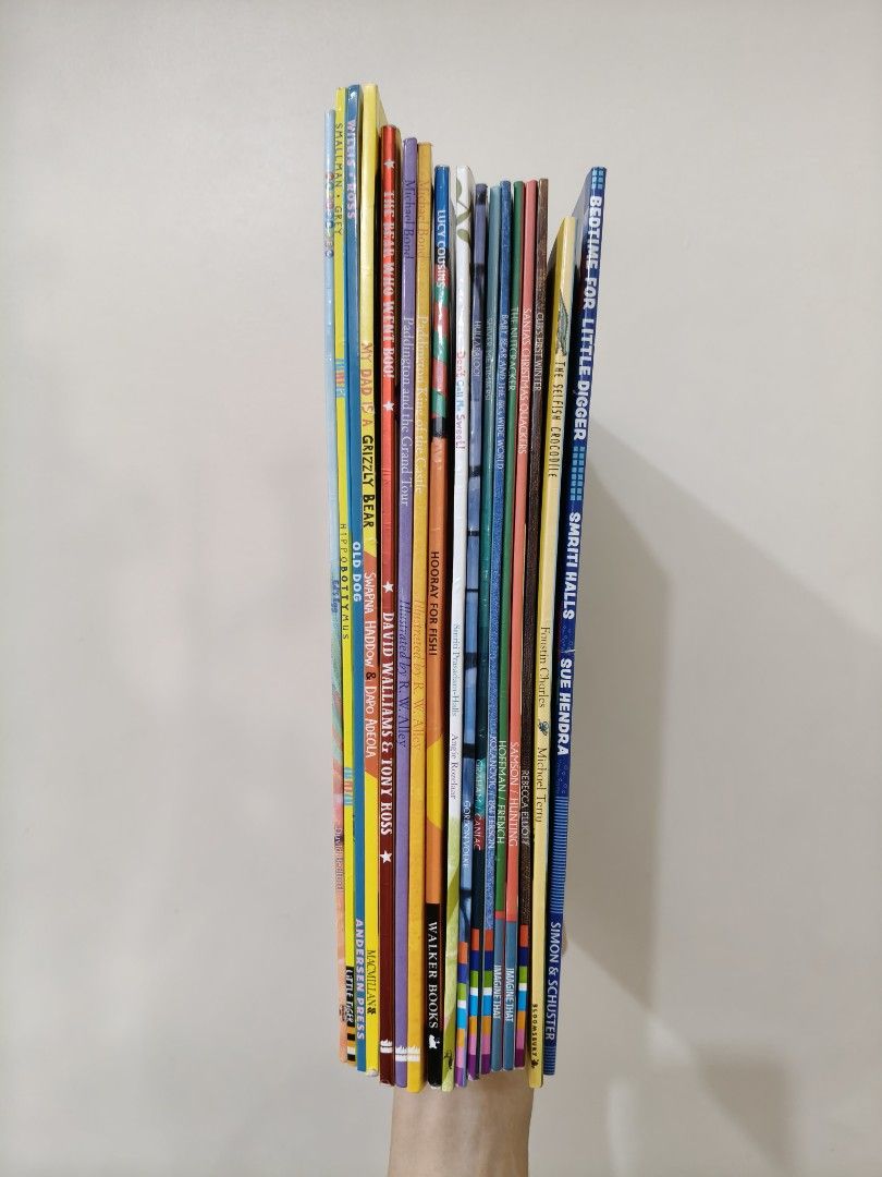 Premium Large Paperback Books Bundle (17pcs) (Category: Children's Books) located in Makati City. Submitted by wowkidsbook (Listing ID 1469897040, Image 2). Description: For as low as 25 each! Sold as a bundle only. Bundle includes the following: - Bedtime for Little Digger - The Selfish Crocodile (With CD) - Cub's First Winter - Baby Bear and the Big, Wide World (Well-used) - The Nutcracker - Santa's Christmas Quackers - Shiver Me Timbers! - Hul