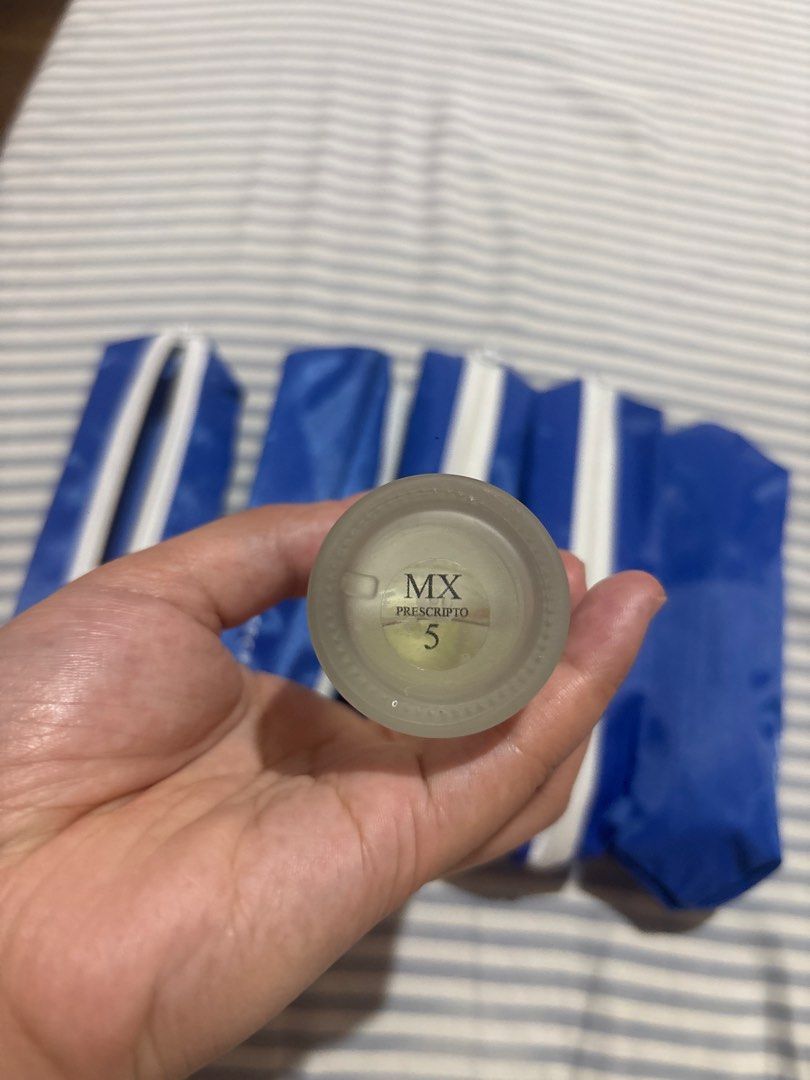 Prescripto MX 5 Perfume with Blue Pouches Set (Category: Fragrance & Deodorants) located in Caloocan City. Submitted by ysloveb1153276 (Listing ID 1469894195, Image 2). Description: 5 MX 5 Prescripto perfume bundle only original price 2,995.