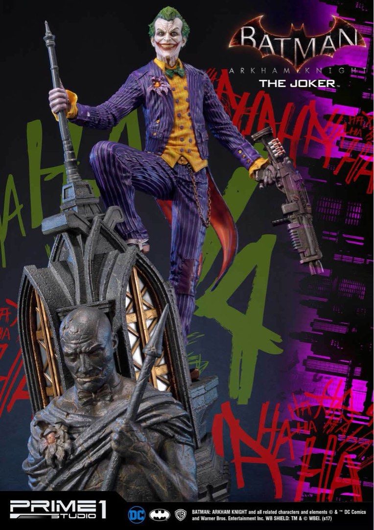 Prime 1 Studio Batman Arkham Knight The Joker Statue (Category: Figurines & Statues) located in Paranaque City. Submitted by twirlyjay (Listing ID 1469773207, Image 3). Description: 🔥FOR SALE🔥 Item: Prime 1 Studios MMDC-27 Museum Masterline Batman Arkham Knight: The Joker Scale: 1/3 Limited: 152/800 Material/s: Polystone Condition: BIB complete accessories Issue: None Price: ₱50k 📍Pasay/Parañaque 💰Gcash/BDO 🚀LBC/Lalamove ⚡️Cross-posted.