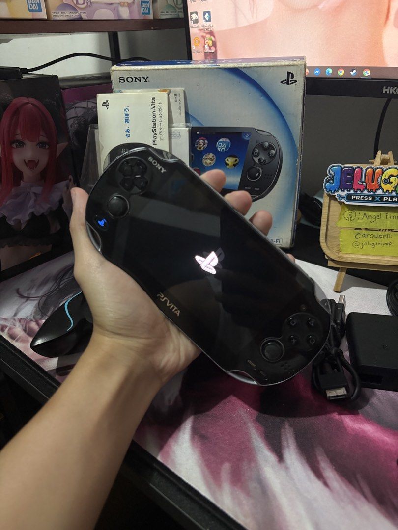 PS Vita 1000 complete (Category: PlayStation) located in Manila. Submitted by jelugamipxp (Listing ID 1469914881, Image 2). Description: PSVita 1000 Complete with Box -Charger -8gb Sd Card -Hand Grip -Manual -Box ₱6990.