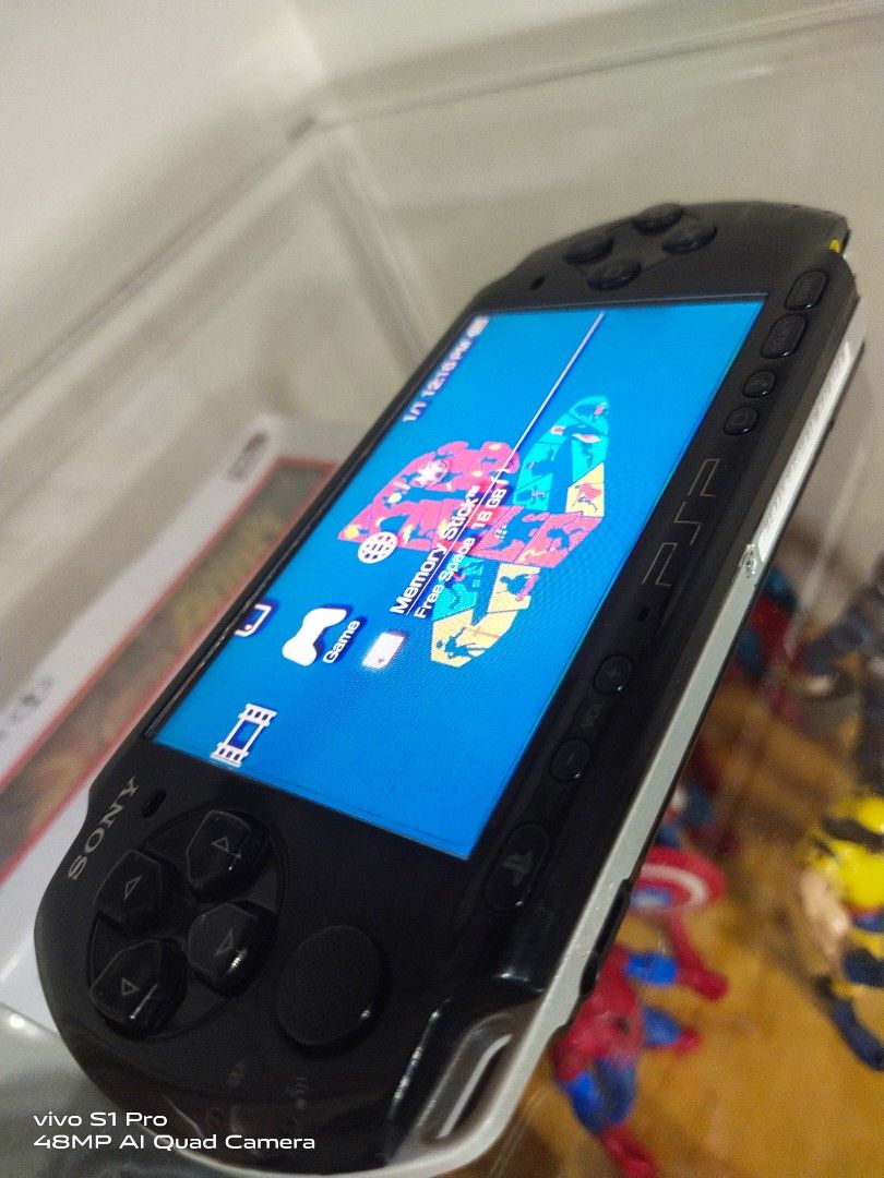 Psp 3000 slim 32gb (Category: PlayStation) located in Binan City. Submitted by jenkinabad (Listing ID 1469884374, Image 3). Description: 🎮 PSP 3000 slim black—₱4,499 32gb • 🔋 With Battery • 💼 With New Hard case • 🔌 With Charger • 💾 32GB Memory card -with Games and Themes free to req your fav. Games • Free Music mp3 • 💿6.61 Ark 4 Latest firmware version 🆓 2 Umd disc -Tekken with box and inlay (Umd Working 100%) 📖Options: 128 gb available 5