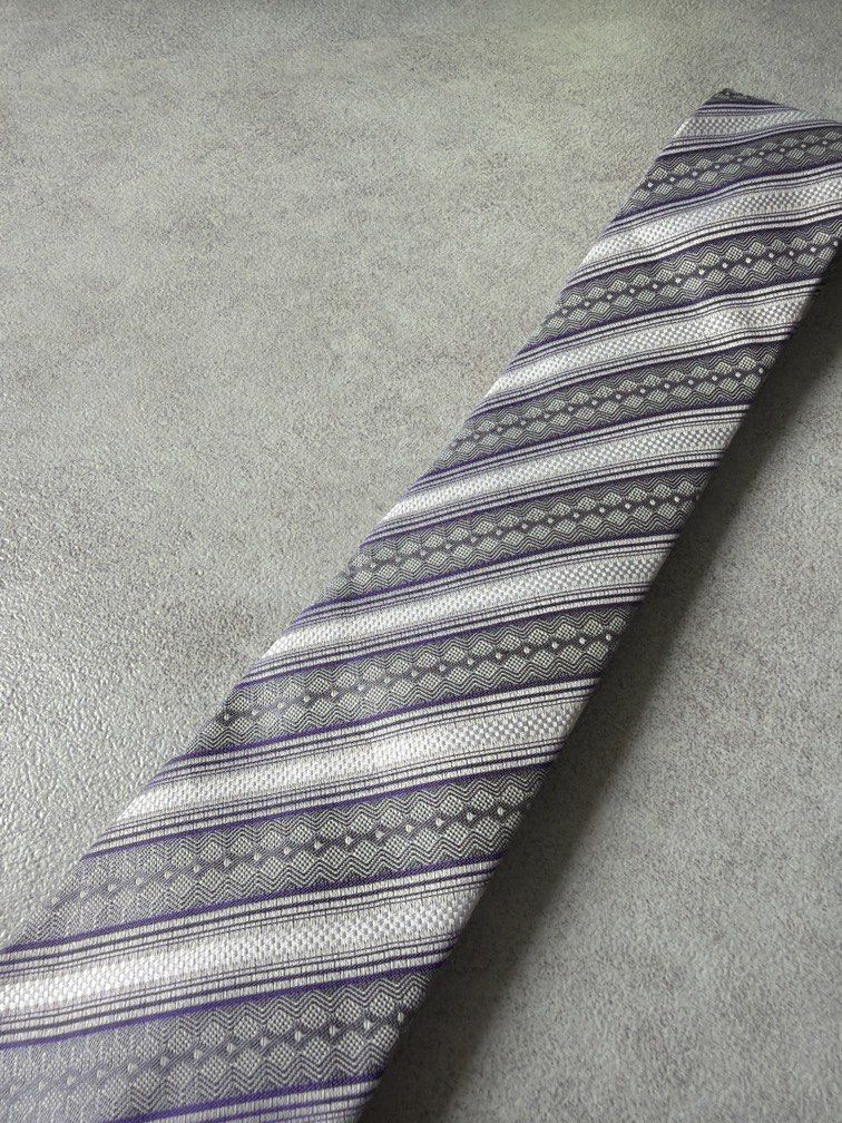 Purple Striped Necktie (Category: Ties) located in Pasig City. Submitted by chamoisee (Listing ID 1469787546, Image 2). Description: Purple Striped Necktie .