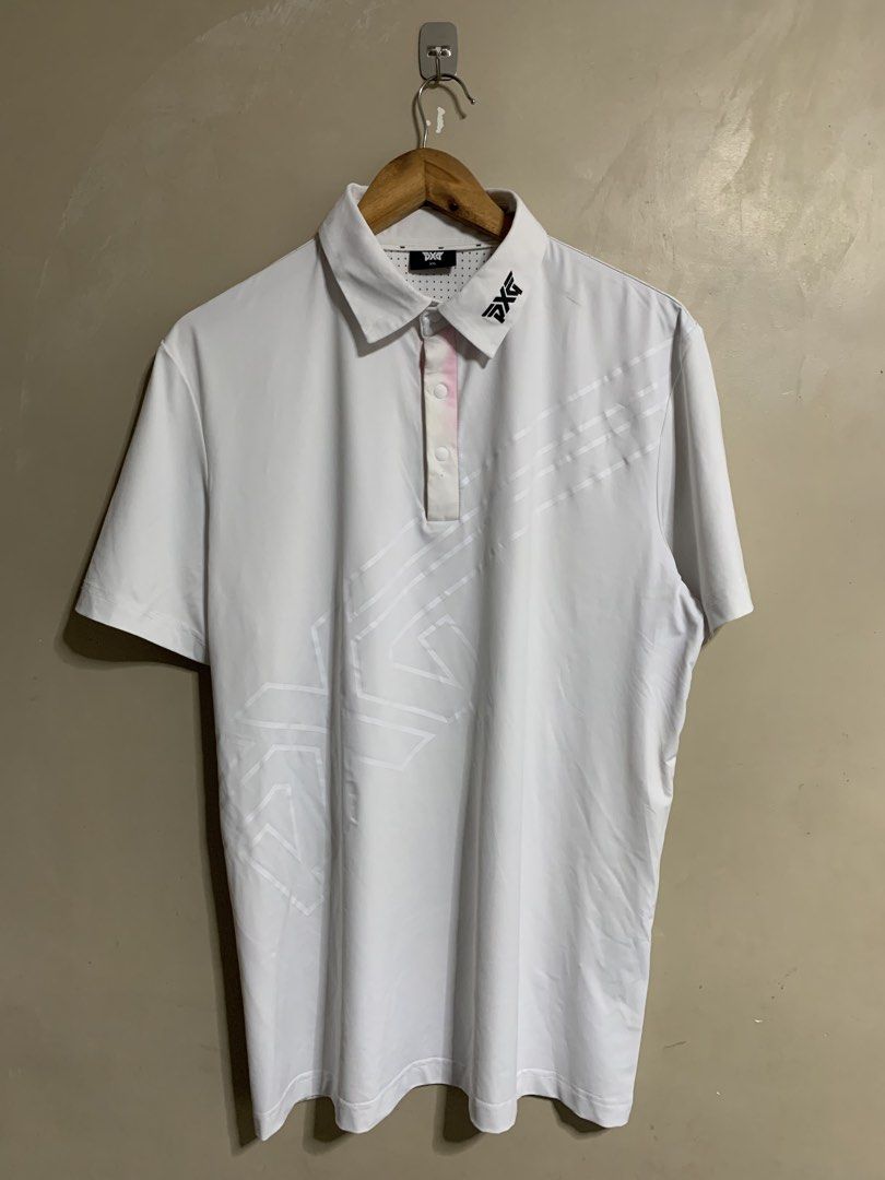 Pxg biglogo (Category: Tshirts & Polo Shirts ) located in General Santos City (Dadiangas). Submitted by jancocoby (Listing ID 1469881134, Image 1). Description: PXG Big Print Size XL Best fit 24 width x 30 Length In good condition Issue: may Pink sa buttons Mine: 399.
