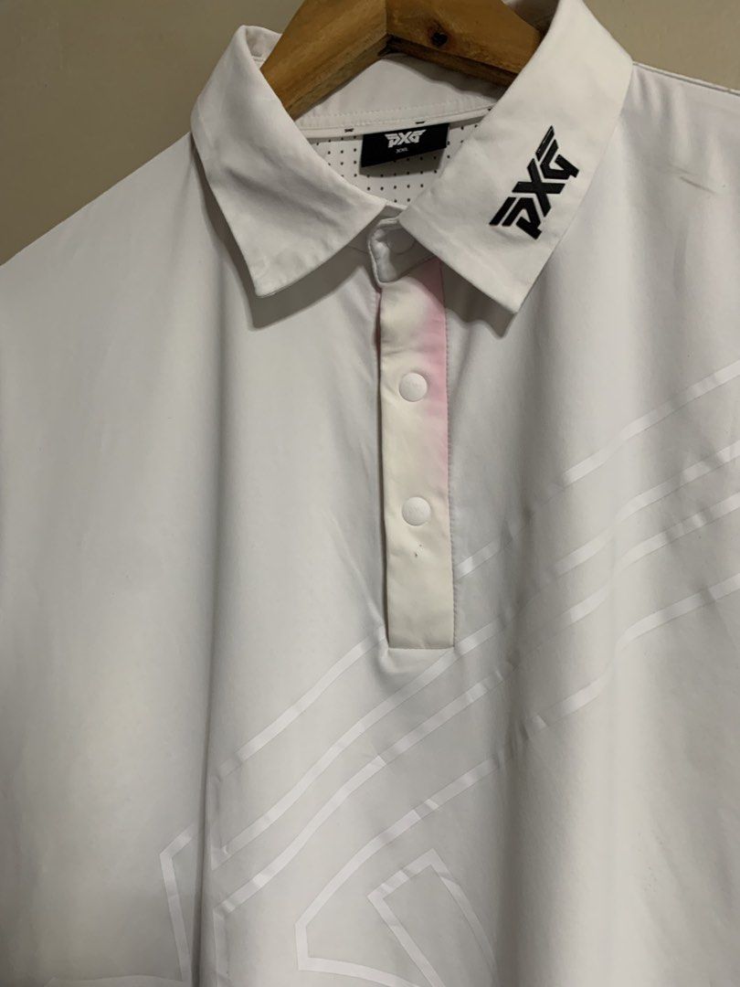 Pxg biglogo (Category: Tshirts & Polo Shirts ) located in General Santos City (Dadiangas). Submitted by jancocoby (Listing ID 1469881134, Image 3). Description: PXG Big Print Size XL Best fit 24 width x 30 Length In good condition Issue: may Pink sa buttons Mine: 399.