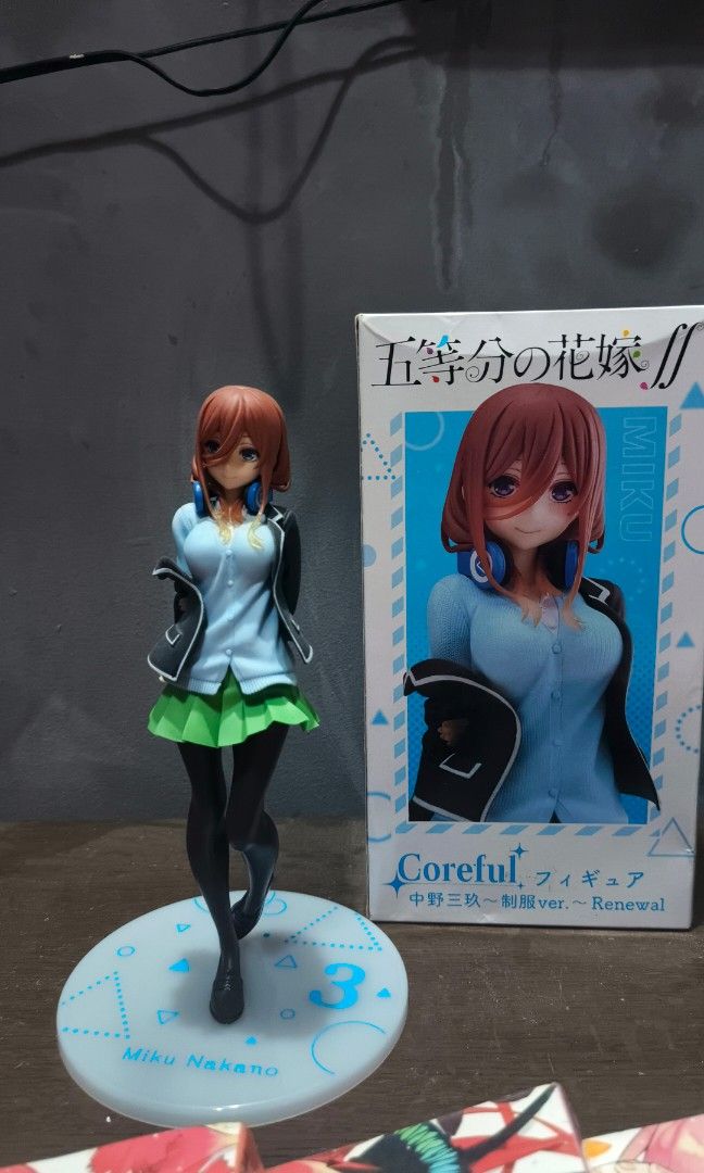 Quintessential quintuplets (Category: Figurines & Statues) located in Manila. Submitted by chesterco2 (Listing ID 1469780777, Image 2). Description: Quintessential Quintuplets Miku nakano figure Manga volume 2-6.