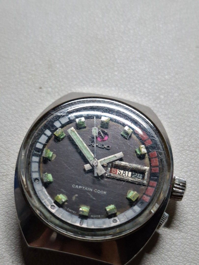 Rado Captain Cook MKII Automatic (Category: Men's Watches) located in Iloilo. Submitted by KCY_Timepieces (Listing ID 1469905677, Image 2). Description: Model: Rado Material: Stainless steel Color: Black Bracelet: none Case Size: Lug Width: Inclusions: Watch Only *********************************************** MOP: COD/COP, Bank Transfer, Gcash All deposits are non refundable and non transferable to another item All sales are final and can't be e