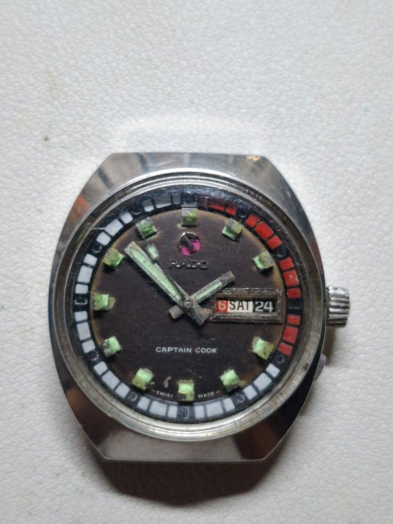 Rado Captain Cook MKII Automatic (Category: Men's Watches) located in Iloilo. Submitted by KCY_Timepieces (Listing ID 1469905677, Image 1). Description: Model: Rado Material: Stainless steel Color: Black Bracelet: none Case Size: Lug Width: Inclusions: Watch Only *********************************************** MOP: COD/COP, Bank Transfer, Gcash All deposits are non refundable and non transferable to another item All sales are final and can't be e
