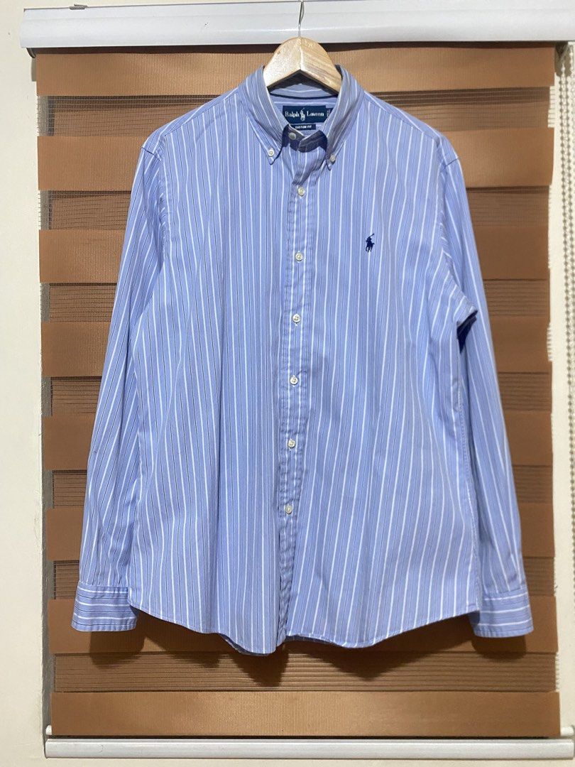 RALPH LAUREN STRIPE BUTTON DOWN (Category: Formal Shirts) located in Quezon City. Submitted by dawnduethrift (Listing ID 1469927411, Image 1). Description: 🏷️ RALPH LAUREN STRIPE BUTTON DOWN Must Have! CONDITION: 9/10 COLOR RATE: 9.5/10 UNEVEN COLOR MAY DUE TO LIGHTING! SIZE: LARGE DIMES: L 30 W 23 MINE: 1,250 💸 JUST DM ME IF YOU'RE INTERESTED! MoP: Gcash Delivery: Lalamove and J&T 📍 Quezon city, Commonwealth.