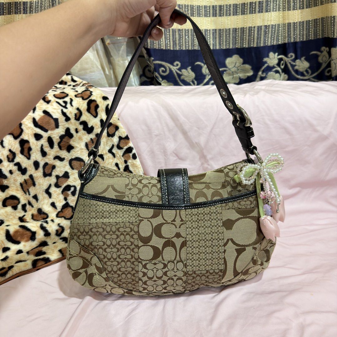 Rare Coach Soho Patchwork (Category: Shoulder Bags) located in San Francisco. Submitted by chicpickcloset_ (Listing ID 1469855398, Image 3). Description: Please Read‼️ - Rank A-SA - Ma like new pa - no rubs sa canvas - Intact rubber lining, no crackings - ikaw na maglagay ng flaws✨ Please sure buyer lang, no lowball.