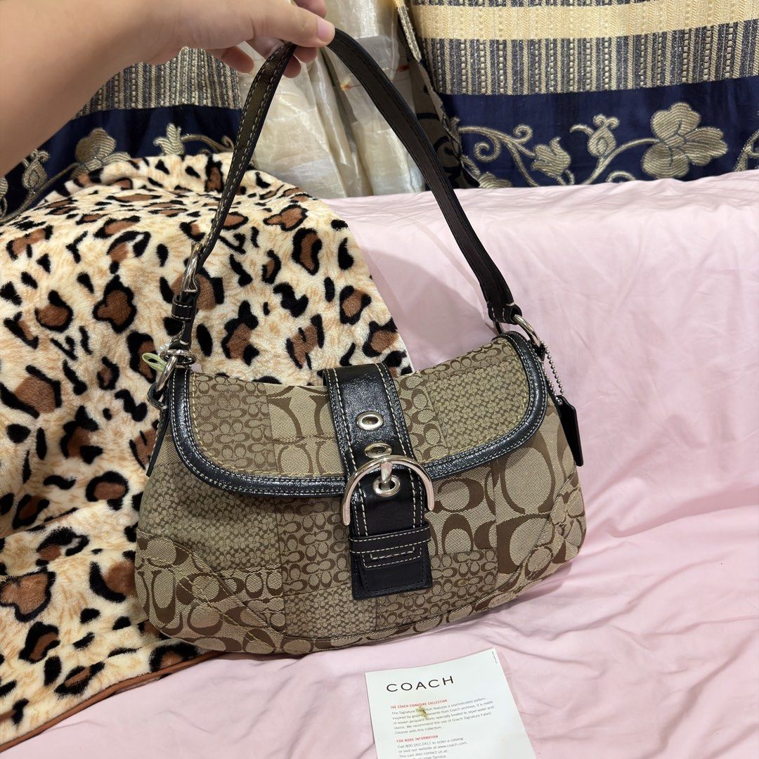 Rare Coach Soho Patchwork (Category: Shoulder Bags) located in San Francisco. Submitted by chicpickcloset_ (Listing ID 1469855398, Image 1). Description: Please Read‼️ - Rank A-SA - Ma like new pa - no rubs sa canvas - Intact rubber lining, no crackings - ikaw na maglagay ng flaws✨ Please sure buyer lang, no lowball.