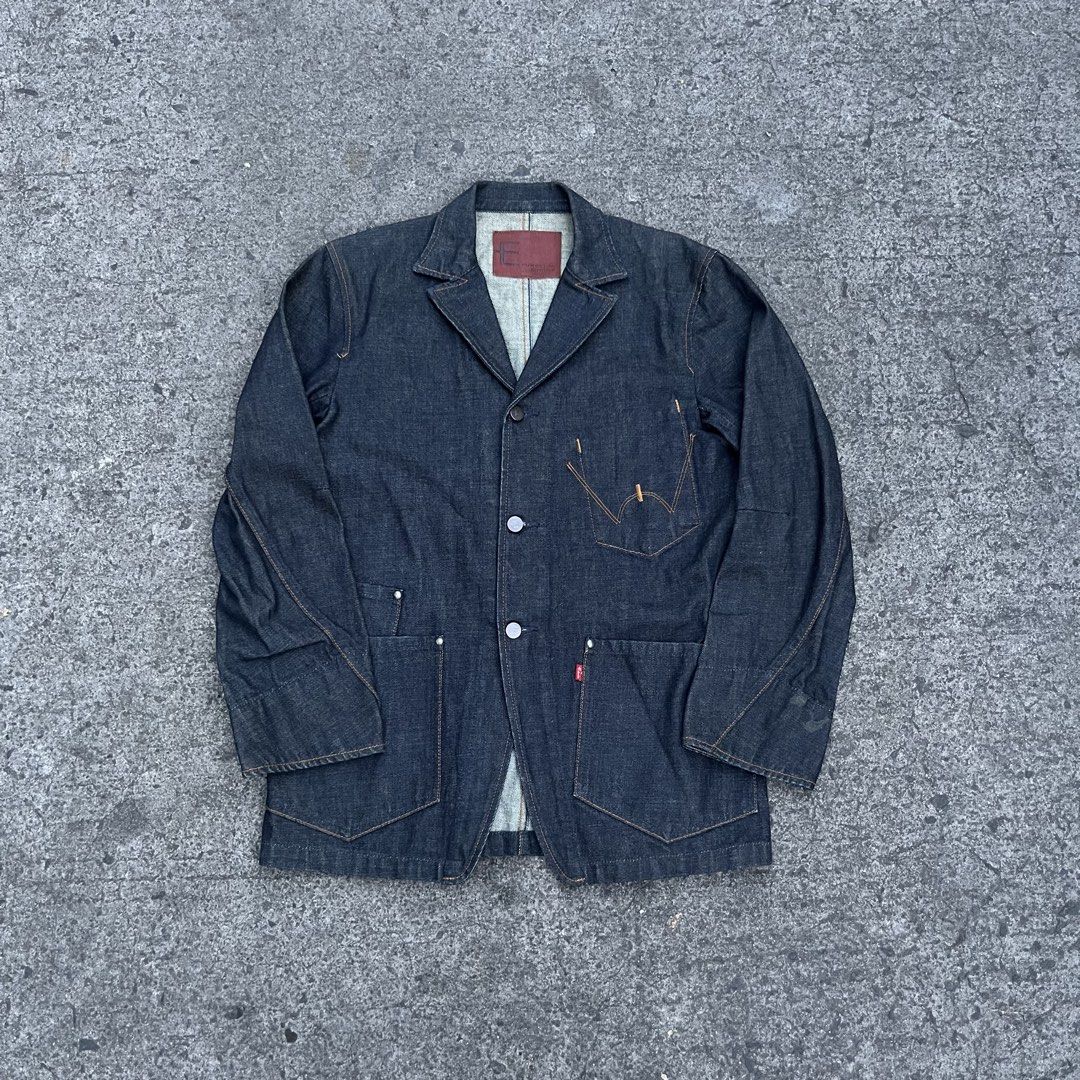 RARE Vintage Edwin E Funtion Denim Chore Jacket (Category: Coats, Jackets and Outerwear) located in Bacoor. Submitted by ItsShoeGood (Listing ID 1469773265, Image 2). Description: RARE!! Vintage Edwin E Funtion Denim Chore Jacket Size Medium on tag Excellent/Pristine condition.