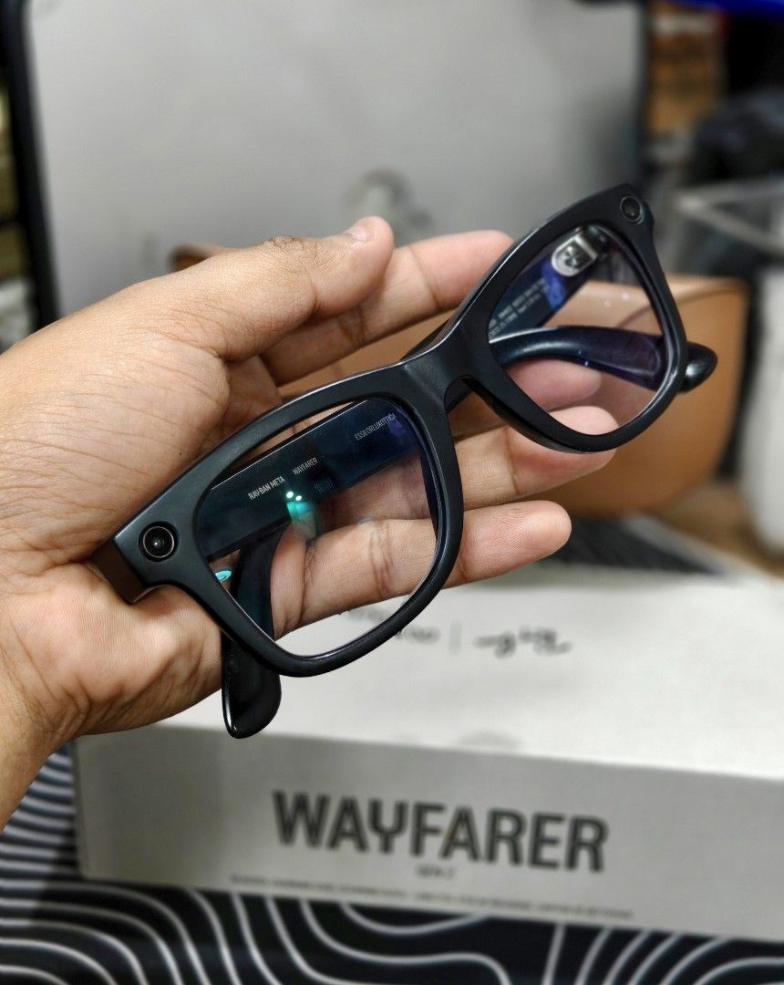 Rayban Meta Gen1 Wayfarer (Category: Cameras) located in Manila. Submitted by nswitchgear (Listing ID 1469852158, Image 2). Description: For Sale or Swap sa Nintendo Switch only. ₱16,999 Preloved Rayban Meta Gen 1 Wayfarer Matte Black with clear lenses. purchased last January sa US. -Good for Short Vlogs and reels. -Comes w/ Original Bag only . Yung box is misplaced Can be trade only to Nintendo Switch Bundle. Along Qc commonwealth ave meet ups o