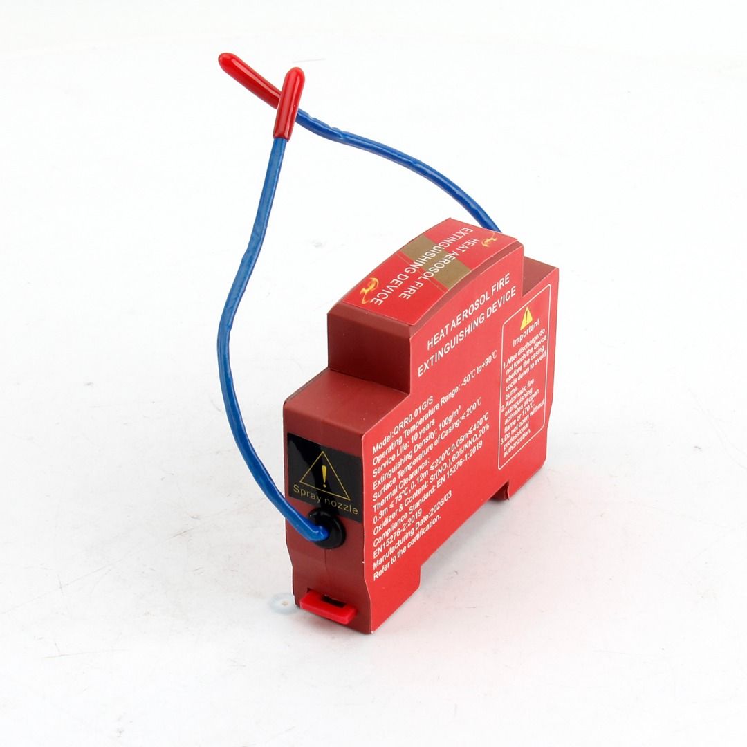 RETARDANT DEVICE, HEAT AEROSOL FIRE EXTINGUISHING DEVICE (Category: Other Security Devices) located in Quezon City. Submitted by electrotech (Listing ID 1469813909, Image 2). Description: Key Features • Design: Compact enclosure featuring a standard 35mm DIN rail mount design or direct adhesive (3M VHB tape) backing. • Operation: Automatic thermal activation that releases a non-polluting hot gas aerosol to suppress fires in confined spaces (typic