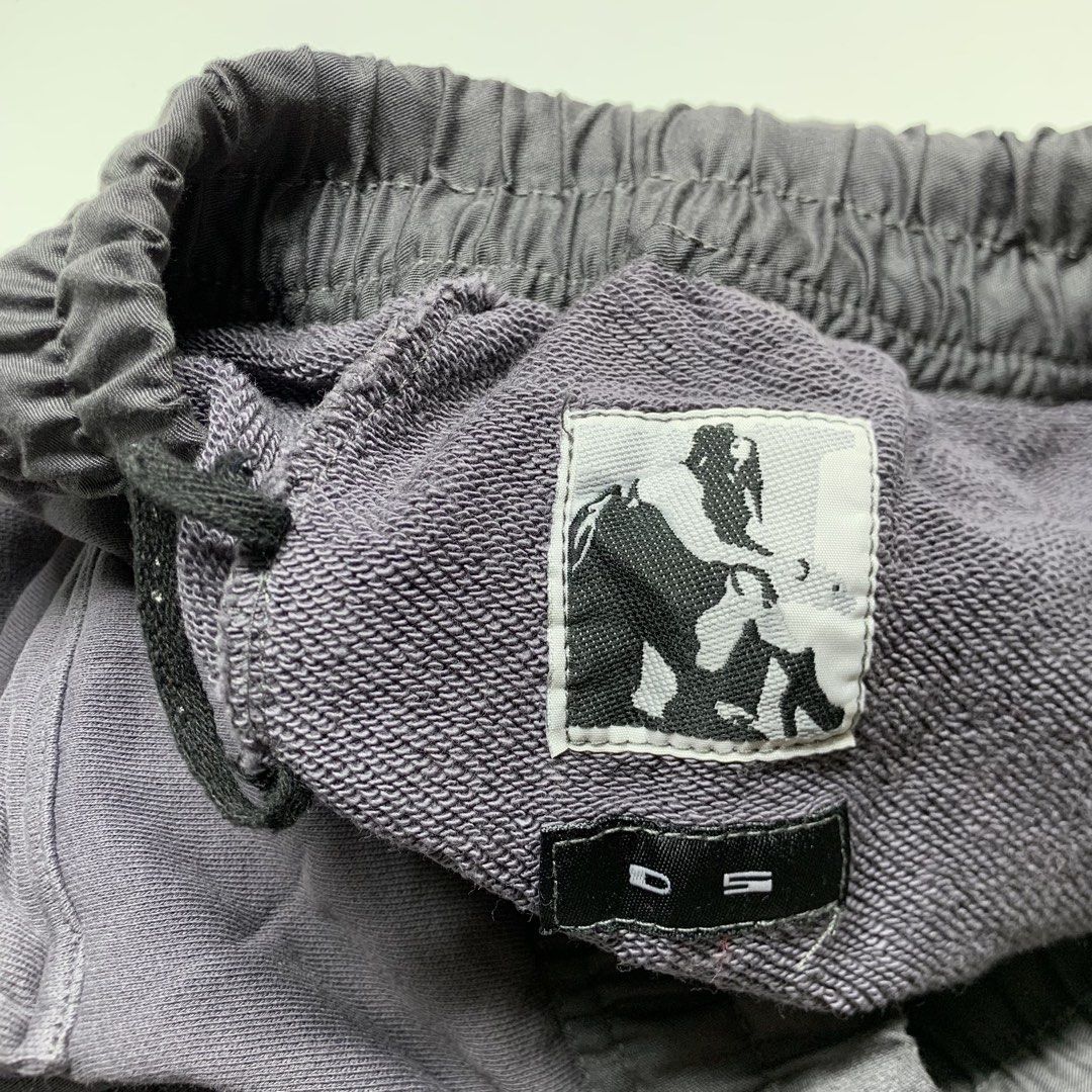 RICK OWENS - DRKSHDW PRISONER DRAWSTRING (Category: Joggers) located in Manila. Submitted by shottas_21 (Listing ID 1469909639, Image 3). Description: RICK OWENS - DRKSHDW PRISONER DRAWSTRING SIZE - 37 CONDITION - 9/10 FLAW - cutwashtag Made in Italy WAIST - 28 to 37 stretchable INSEAM - 25” LEG OPENING - 3” FRONT RISE - 17.5” THIGH - 11” LENGTH - 36”.