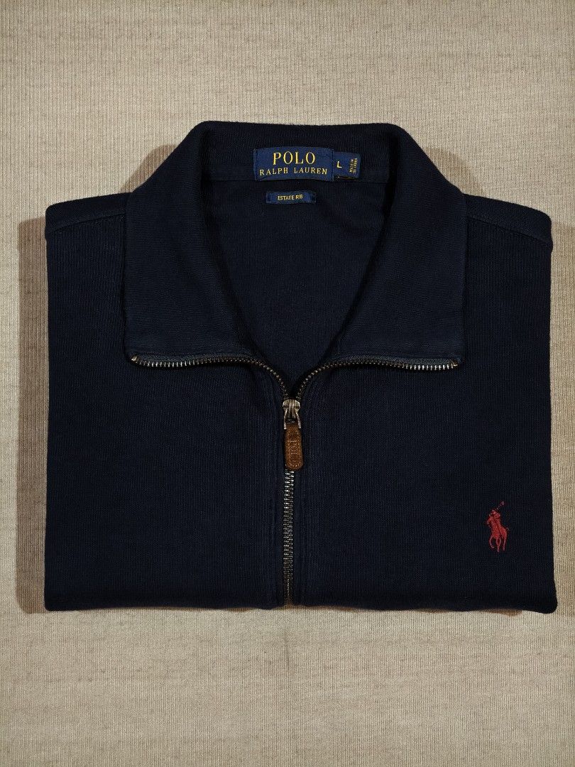 RL NAVY BLUE FULL ZIP (Category: Coats, Jackets and Outerwear) located in Baliuag. Submitted by vk_thrift01 (Listing ID 1469915815, Image 1). Description: RL NAVY BLUE FULL ZIP DIMES: 24 X 28 CONDI: EXCELLENT TO AS NEW CONDITION COLOR RATE: 9.9/10 ISSUE: NONE PRICE: 2,500 NOTE: ‼️‼️‼️ 📌ALL ITEMS ARE THRIFTED NOT BRANDNEW SO KINDLY MANAGE YOUR EXPECTATIONS. 📌ALL ITEMS ARE NEEDS WASH 📌COLOR MAY SLIGHTLY DIFFER DUE TO LIGHTING CONDITION 📌NO CANC