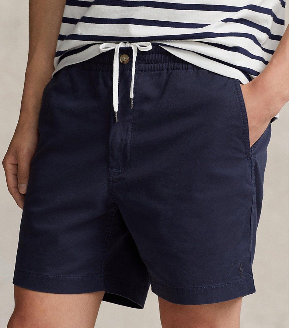RL Prepster Chino Shorts Dark Blue (Category: Shorts) located in Zamboanga. Submitted by timelytreasuresthrift (Listing ID 1469803735, Image 2). Description: RL Prepster Chino Short Dark Blue Very Good Condition Actual Measurements 16-17 Waistline 16.5 Outseam 12 Hem Php 1,200 + sf.