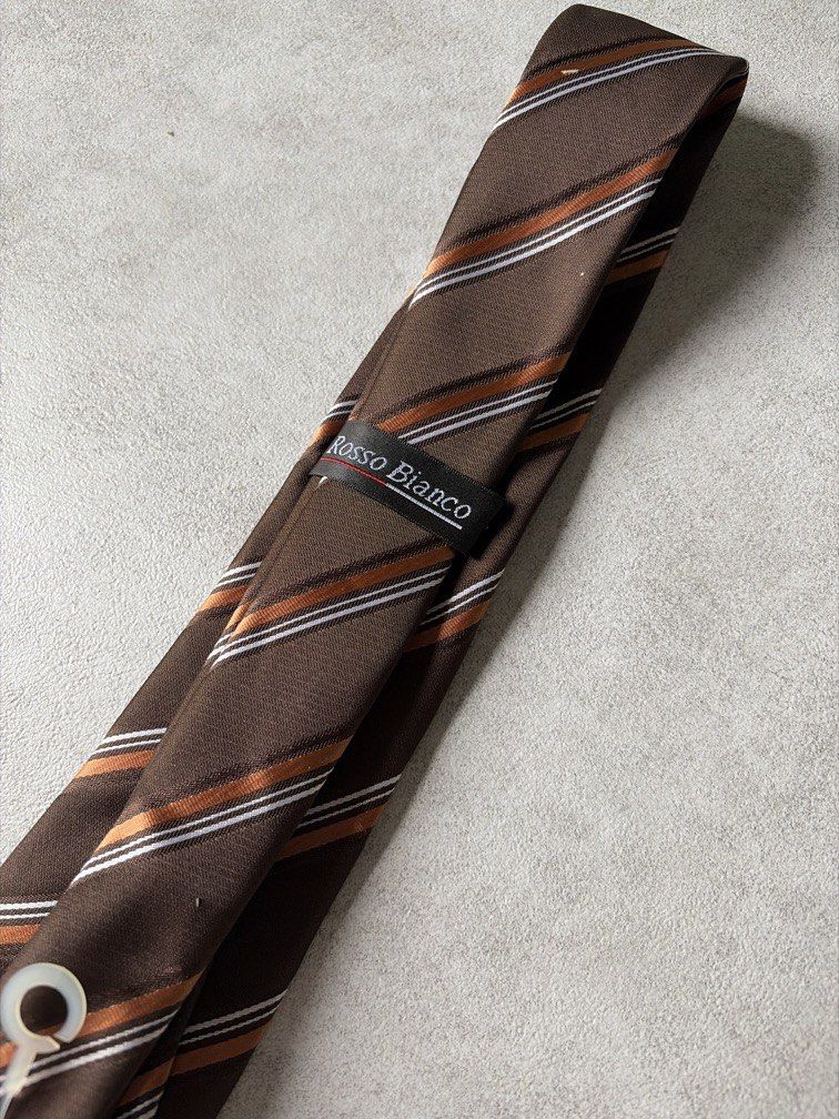 Rosso Bianco Necktie Striped Brown (Category: Ties) located in Pasig City. Submitted by chamoisee (Listing ID 1469819540, Image 2). Description: .