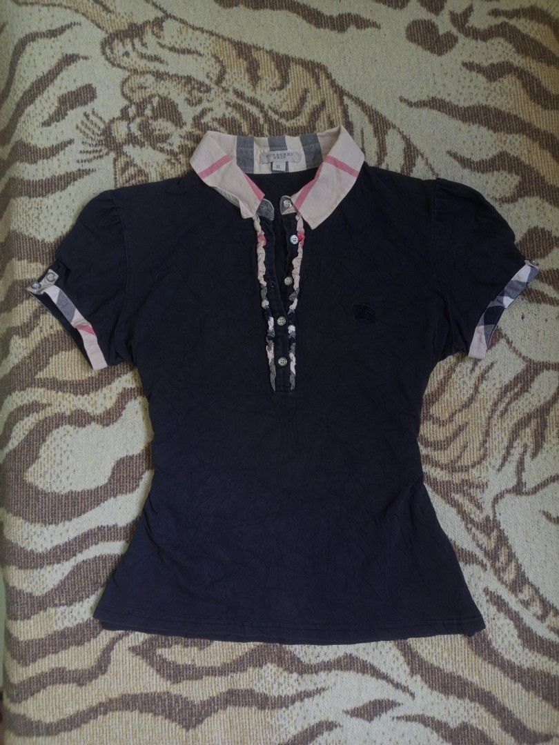 ruffled puff sleeve polo (Category: Others Tops) located in San Pedro. Submitted by vishavriksha (Listing ID 1469894000, Image 1). Description: not auth burb3rry fits small to med.