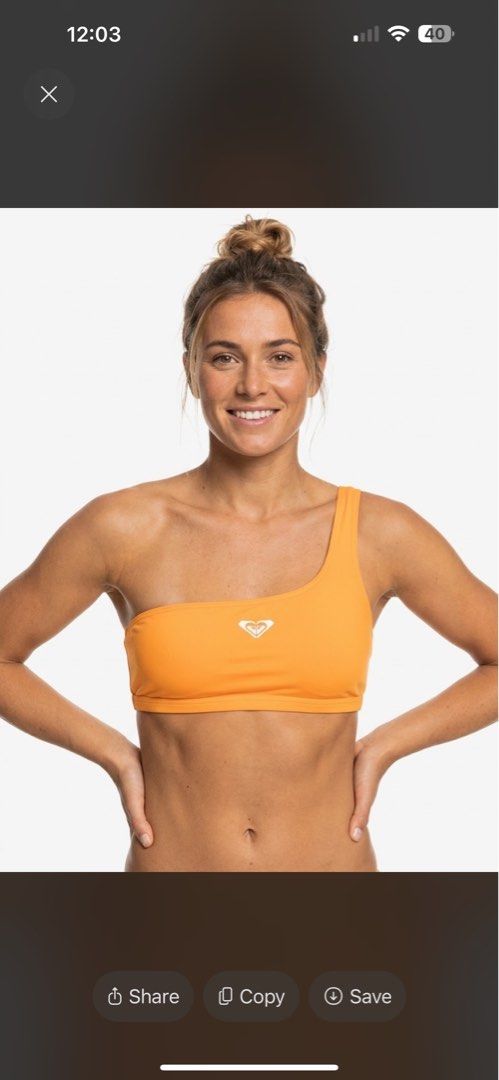 (S) ROXY Bikini Top / Swimsuit Top (Category: Bikinis & Swimsuits) located in Manila. Submitted by sunnyfloshop (Listing ID 1469920800, Image 1). Description: Brandnew 🍃Small 🍃Padded.