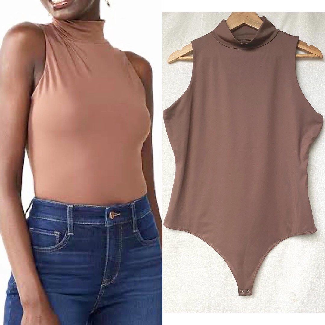 SALE! NINEWEST (Category: Others Tops) located in Cavite. Submitted by bagsbythea (Listing ID 1469766851, Image 1). Description: 🌹✨ CLEARANCESALE 249 ONLY •NINE.WEST_TURTLENECK.BODY SCULPT.THONG. BODYSUIT IN CHOCO ✖️299✖️ Mall price: 1400+ —— Available sizes: XL (41-45bust) XXL (45-47bust) Stretch Double Front Fabric LIMITED STOCKS .