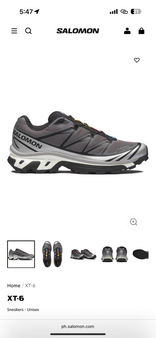 Salomon XT-6 Castlerock (Category: Sneakers) located in Davao. Submitted by aug_amari (Listing ID 1469853672, Image 2). Description: used once only! rfs: eyeing diff color comes w box :) .