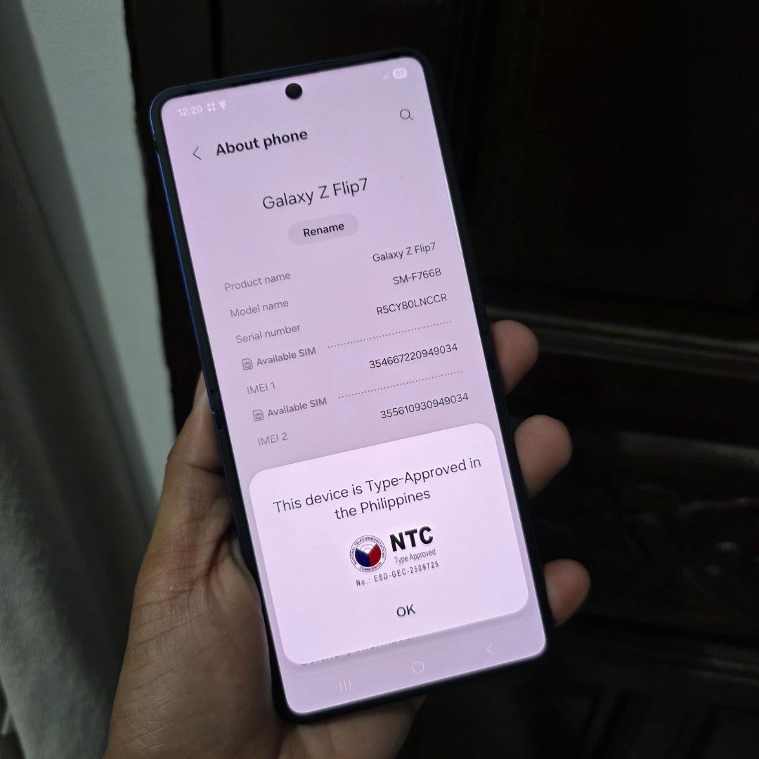 Samsung Flip 7 - 256gb (Category: Samsung) located in Manila. Submitted by enego0421 (Listing ID 1464424982, Image 3). Description: Location: Taguig😉 open for pickup. 📍️LP: 24,500 - wag po magmessage kung barat🙏 📍️ALL Function working, tested using official Samsung members app. Pinakamura na yan ngayon. 📍️NO SWAP😇 📍️NO dead pixel or lines or screen damage. 📌12gb/256gb / Openline / All working / Esim 🔸️Phone ONLY 🔸️No screen defects 🔸️U