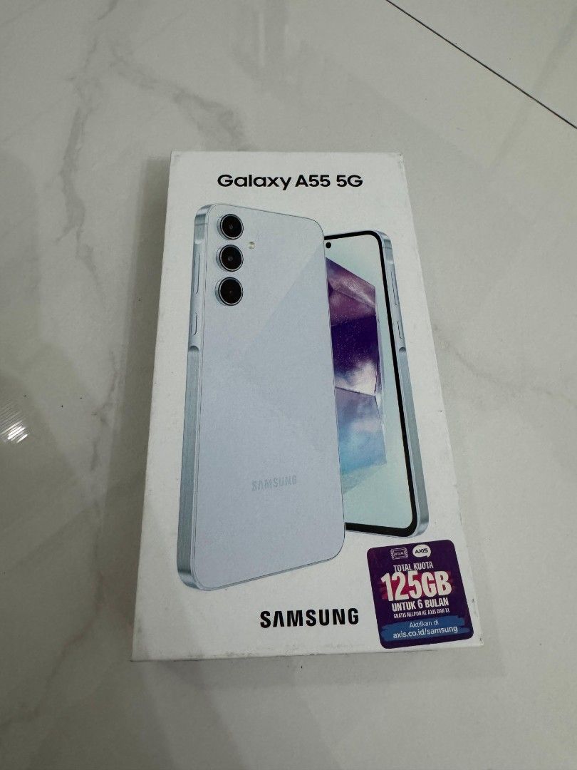 SAMSUNG GALAXY A55 5G [8/256GB] ICE BLUE, Telepon Seluler & Tablet ...