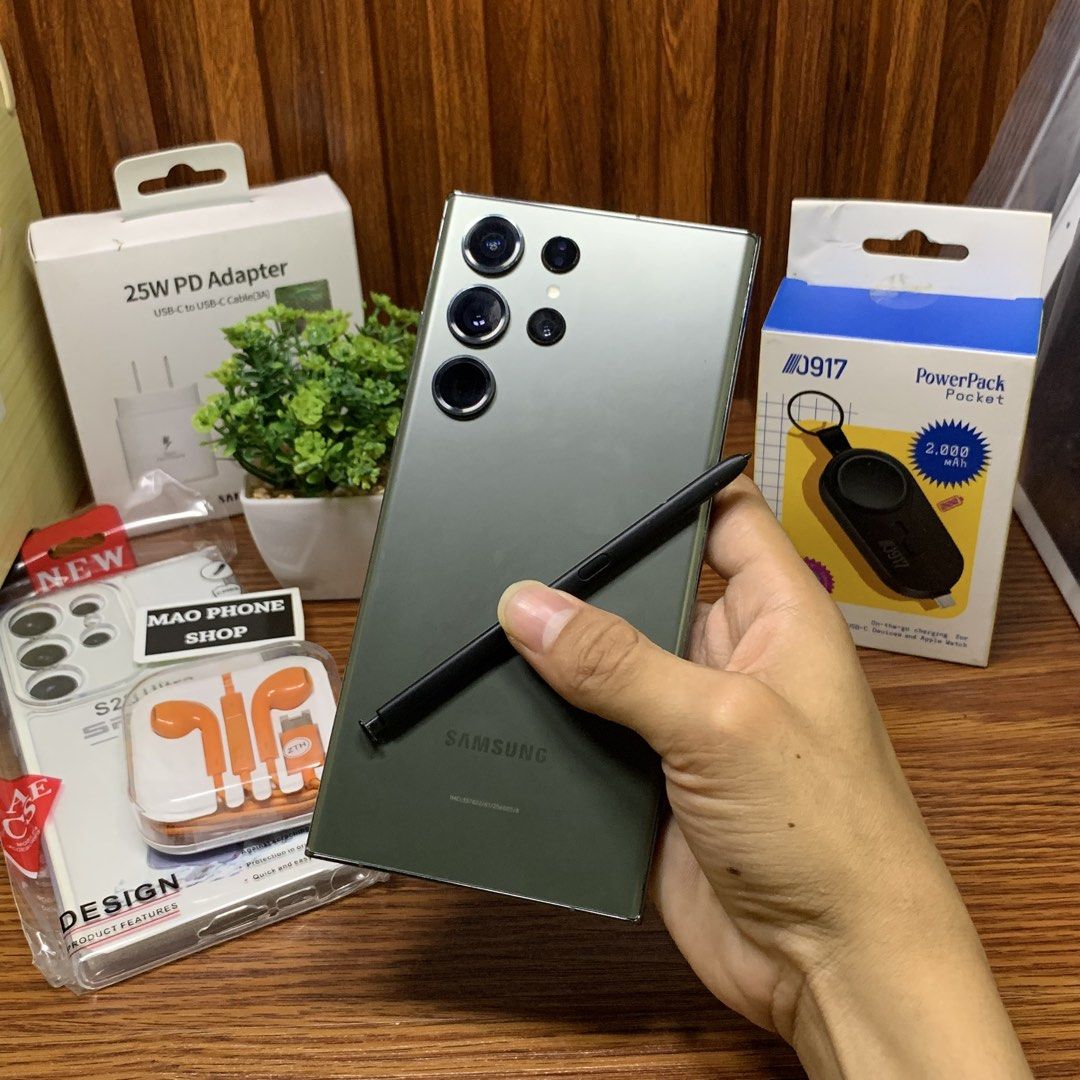 Samsung S23 Ultra 5G (Category: Samsung) located in Manila. Submitted by abidensol06041 (Listing ID 1469859281, Image 2). Description: SAMSUNG S23 ULTRA 5G 12/512 GB ✨ P 26,990 ONLY 💵 WITH FREEBIES: FAST CHARGER, CASE & HEADSET +POWERBANK NADIN 🥰 2ND HAND UNIT / NTC APPROVED ✅ NO ISSUE GOOD UNIT ✅ 🚚 AVAILABLE COD/COP • LBC 🤝 AVAILABLE MEET-UP 📍 COMMONWEALTH Q.C ✅ NO NEED FULLPAYMENT.