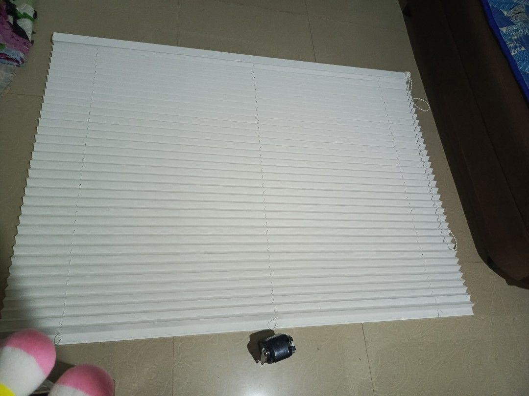 Sangetsu Pleated Window Blind White (Category: Curtains & Blinds) located in Irosin. Submitted by whanchore55263 (Listing ID 1469858226, Image 1). Description: - Brand: Sangetsu - Color: Clean white (suits any interior) - Mechanism: Smooth side chain for easy opening/closing - Fit: Perfect for standard windows - Installation: Easy to install and adjust.