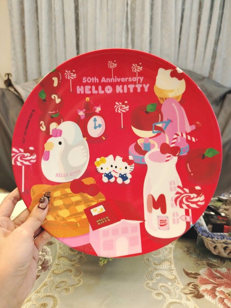 Sanrio Hello Kitty 50th Anniversary Melamine Plate (Category: Dinnerware & Cutlery) located in San Fernando. Submitted by jpmarketplace2023 (Listing ID 1469848306, Image 1). Description: 💚 All items are authentic from Japan. 💛 MOP: GCash (❌️ GCash Protect) 🩵 MOD: LBC only (❌️ S. Checkout, COD, COP) 💙 Meet-up: Vista Mall, San Fernando, Pampanga 💜 All items are on-hand. 🧡 First to pay gets the item first. ❤️ Breakable items are packed with ca