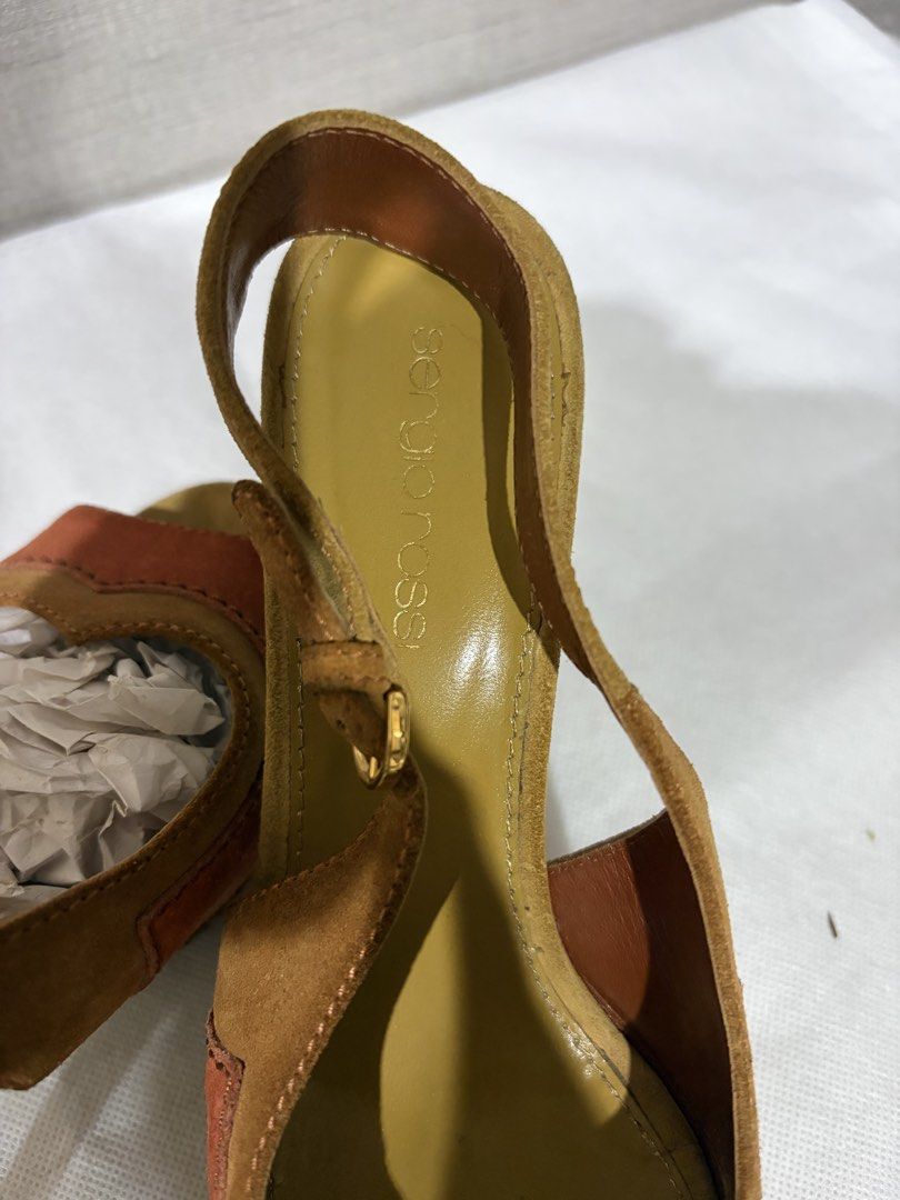 Sergio Rossi Heels Size 6 (Category: Heels) located in Quezon City. Submitted by littlemissvelvet (Listing ID 1469843481, Image 2). Description: Sergio Rossi Tri Color Suede Heels Fits size 6 or EU 36 Very Sad to part with this shoe but i have to make space for my baby’s things. Sacrifices of a mother. .