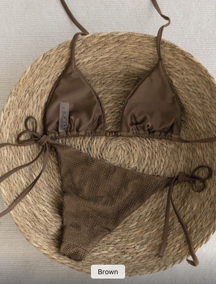 Shein Brown Two Piece Bikini Swimsuit (Category: Bikinis & Swimsuits) located in Manila. Submitted by nadz.28 (Listing ID 1469815641, Image 2). Description: .