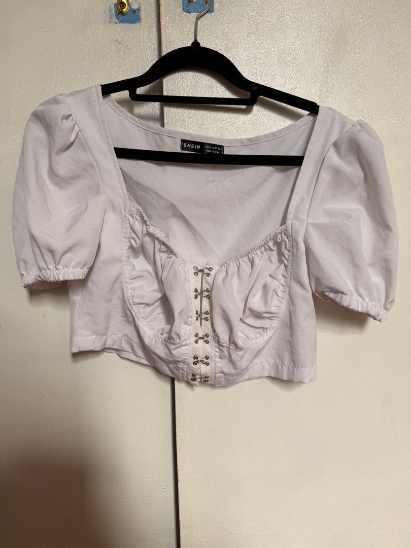 Shein cropped corset top (Category: Shirts) located in Cainta. Submitted by vnncassandra (Listing ID 1469871511, Image 1). Description: Used once or twice only.