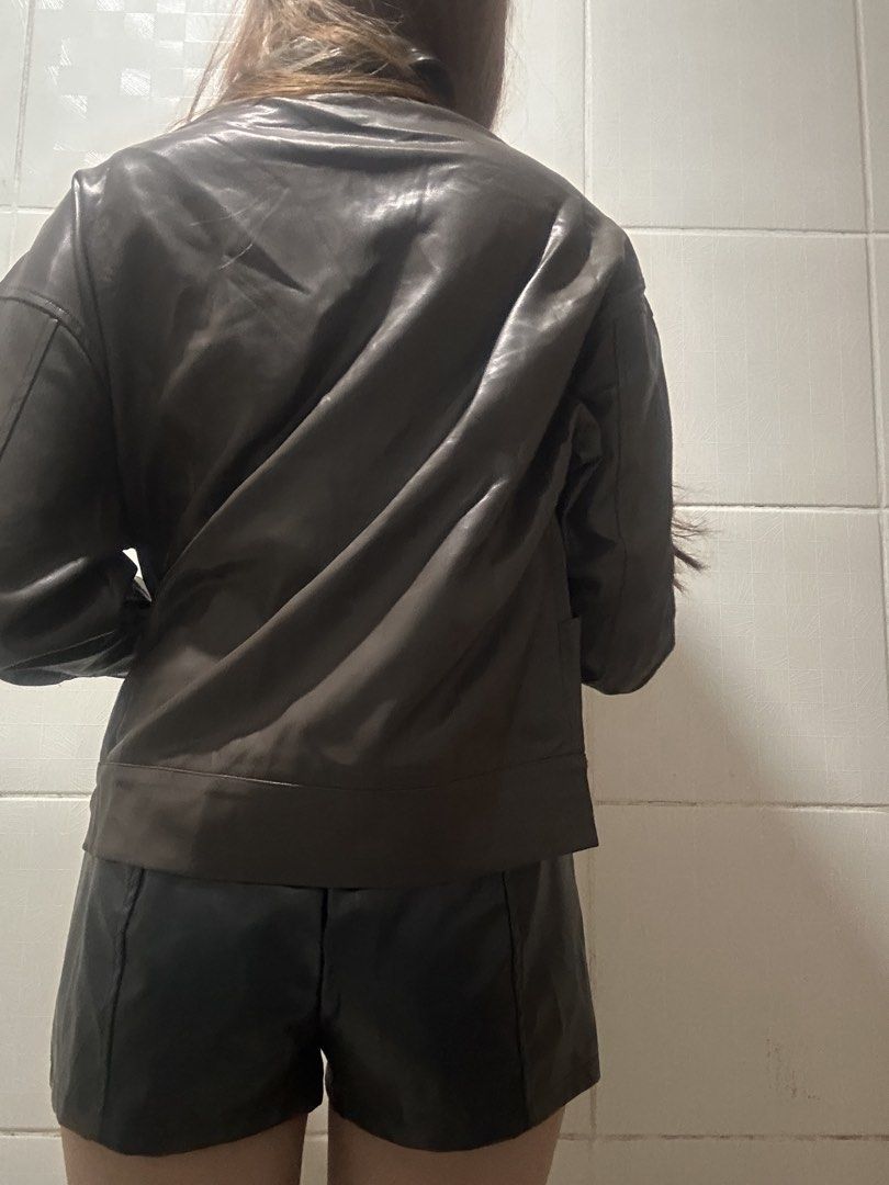 Shein Dazy Brown Leather Jacket (Brandnew) (Category: Coats, Jackets and Outerwear) located in Manila. Submitted by prettytrendsboutique (Listing ID 1469885342, Image 3). Description: Size - S (on tag) - Dimes: 23x22 - Good for topper/motorcade/everyday ootd - Visit my shop for more trendy options or dm me for more selections 📍Location: Manila Can be shipped via Lalamove or Grab around Metro Manila (Same Day Shipping Available) Jnt for provinces