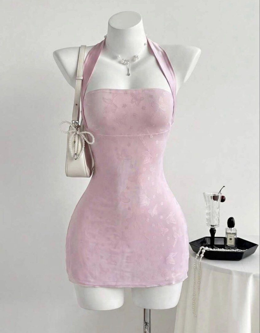 Shein pink dress (Category: Dresses) located in Quezon City. Submitted by anjdgzmn (Listing ID 1469919684, Image 1). Description: Xs to small.