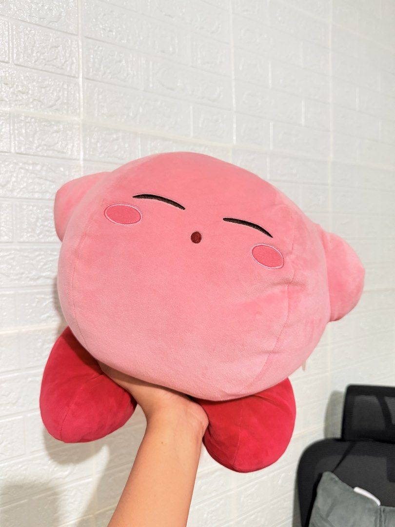 Sleeping Kirby Plush Toy (Mallow Type) (Category: Plushies & Soft Toys) located in Cavite. Submitted by projectplushie (Listing ID 1469850057, Image 1). Description: - Authentic big pink Kirby plush with original tag attached - Made from super soft, huggable material - Clean condition with no stains, flaws, or damage - Perfect size for cuddling or cute room decoration.