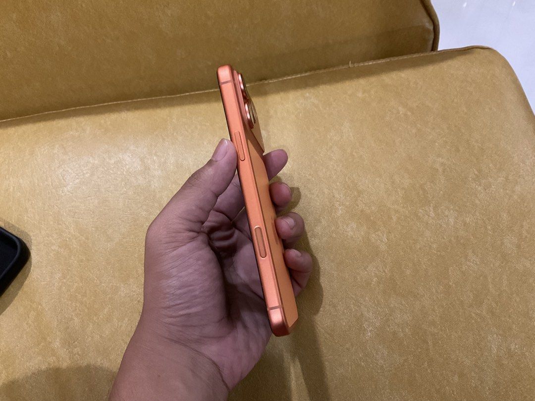 Smartphone Apple iPhone 17 Pro Max Orange (Category: Others) located in Manila. Submitted by aarondanie17006 (Listing ID 1469871621, Image 2). Description: - Model: Apple iPhone 17 Pro Max 256 GB - Color: Matte Orange - Camera: Advanced triple-camera setup with a rounded module - Body: Premium aluminum finish - Controls: Standard physical buttons, volume controls, and power key - Condition: Clean black front screen, ready for a new owner - RFS: U