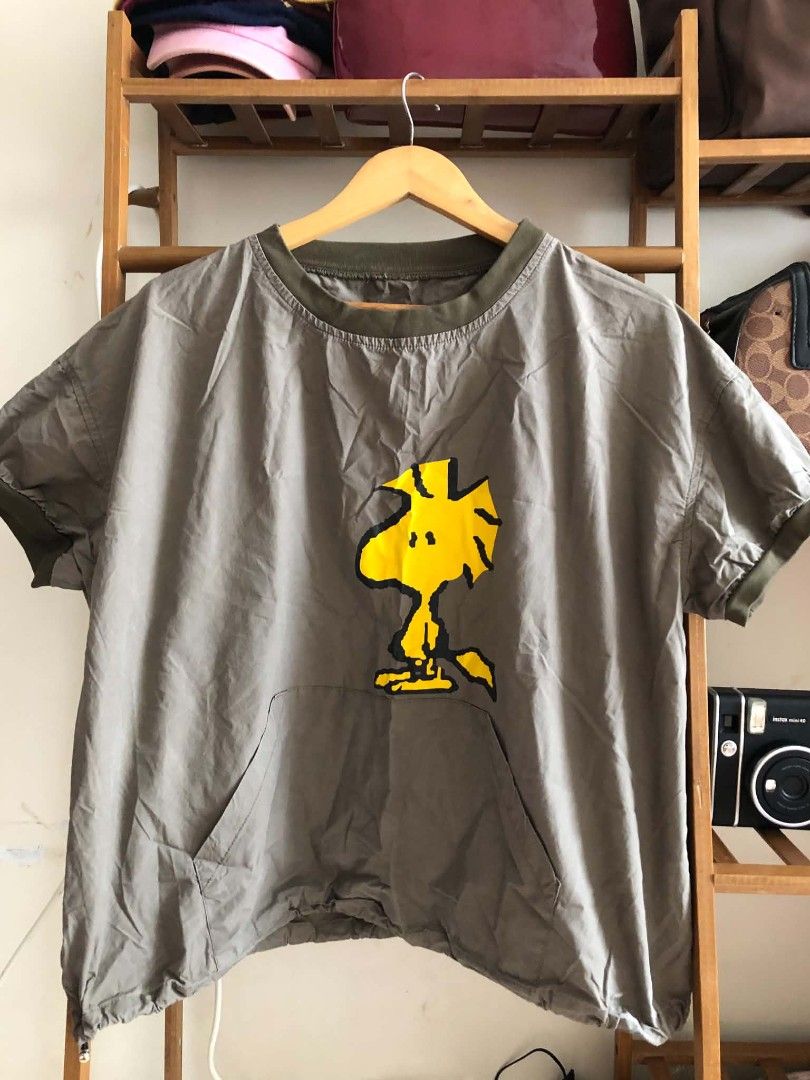 Cute Shirt (Category: Shirts) located in Manila. Submitted by joodee_17 (Listing ID 1469841626, Image 1). Description: Item : T-shirt Fabric : Polyester (synthetic,plastic-like fabric) Color : Muted gray with dark olive green on collar and trim Size : M-L.