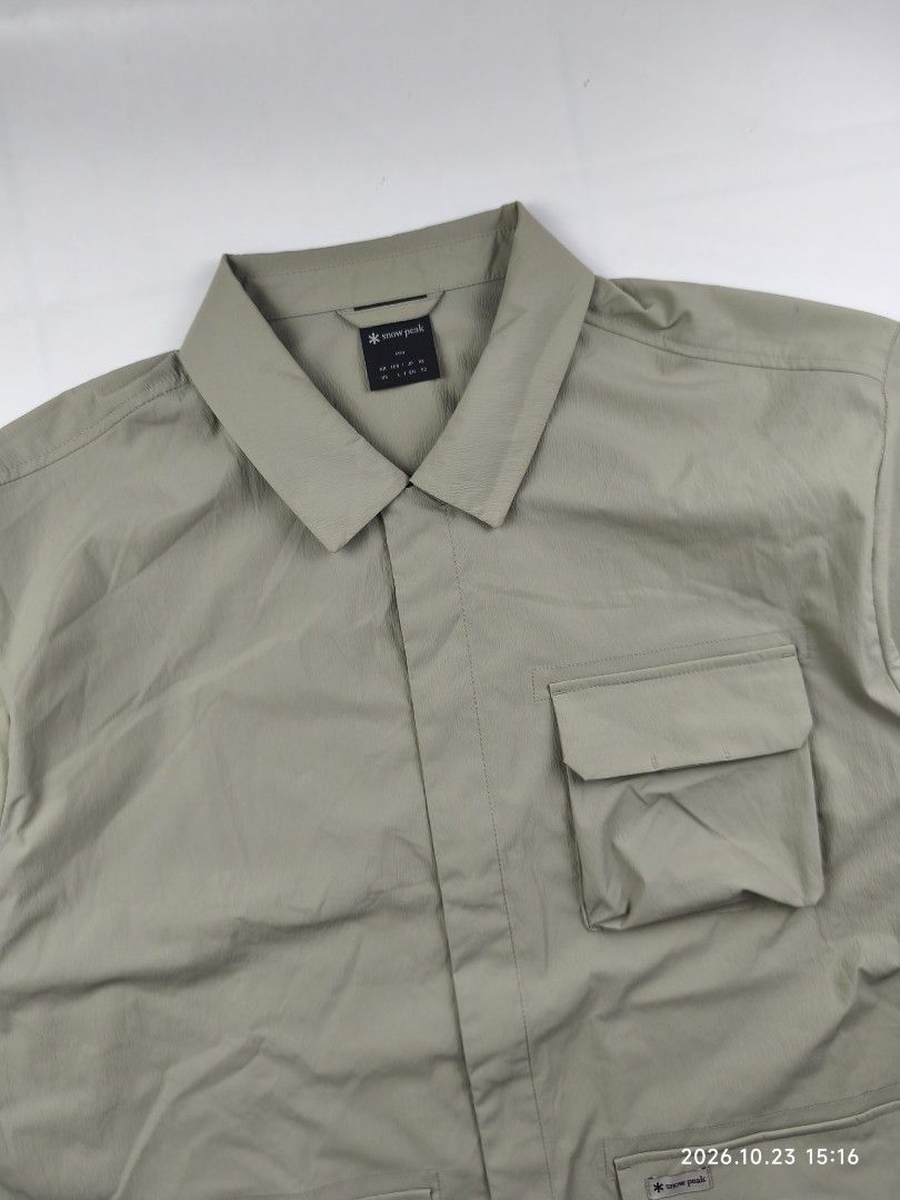 snow peak utility shirt (Category: Formal Shirts) located in Manila. Submitted by corner_finds (Listing ID 1469884637, Image 3). Description: size L on tag pit to pit 23.5' length 29.8' 9.5/10 condition no flaws 2999+sf dm.