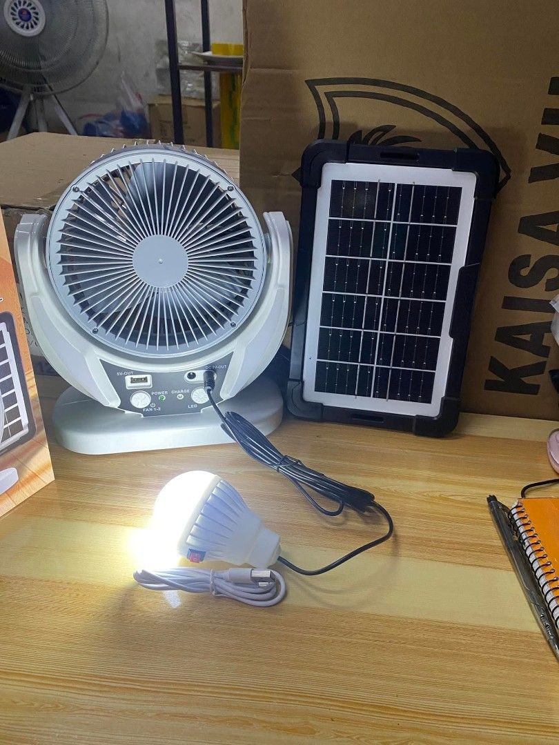 Solar fan with bulb (Category: Fans) located in Manila. Submitted by yzcartph (Listing ID 1469856027, Image 3). Description: .