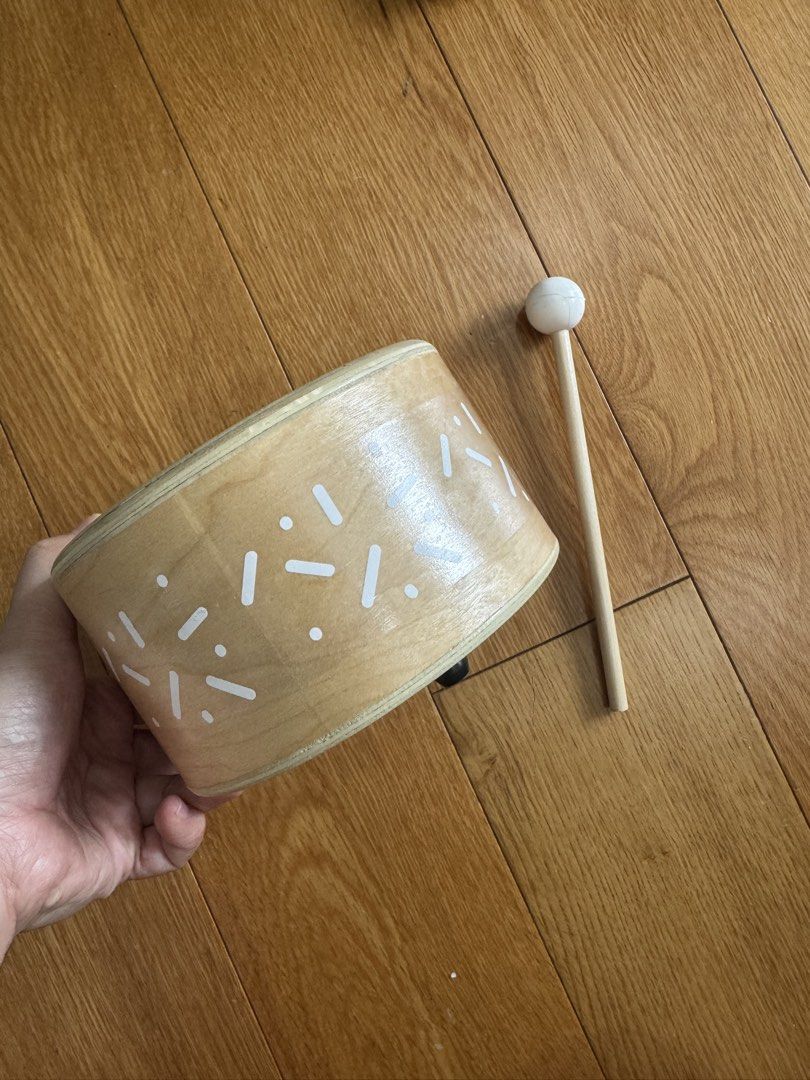 Solid Drum (Category: Educational & Learning Toys) located in Mandaluyong City. Submitted by grmnk (Listing ID 1469868201, Image 2). Description: Prototype for my brand Never went into mass production! Comes with 1 mallet. Solid wood. BPI / GCash GoGo Xpress / Pick-up from Mandaluyong.