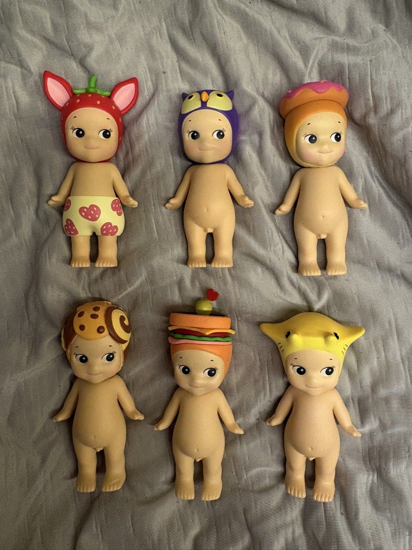 Sonny Angels (Category: Designer & Blind Box Toys) located in Caloocan City. Submitted by tsukki0440 (Listing ID 1469796914, Image 1). Description: ‼️₱2,200 TAKE ALL (less ₱400) will prio set taker! ALL WITH BOX AND FOIL!! * Fawn - ₱500 1:2 * Manta - ₱400 * Cookie - ₱400 * Sandwich - ₱400 * OWL - ₱450 * Donut - ₱450.
