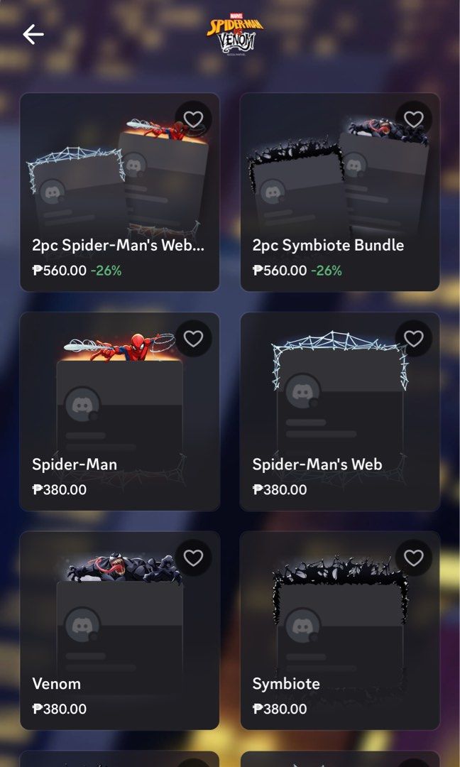 Spiderman vs Venom | Discord Decoration (Category: Announcements) located in Manila. Submitted by deardolia (Listing ID 1469761101, Image 1). Description: ⟢ processing time : 0 -1d ⟢ for willing to wait only ⟢ sending it via gift link !.